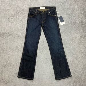 Brand New The GREAT Size 24 The Nerd Dark Wash Blue Straight Jeans Denim Women